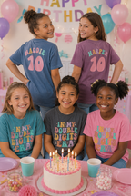 Retro In My Double Digits Era - Custom 10th Birthday Girl Shirt - Add Kid's Name