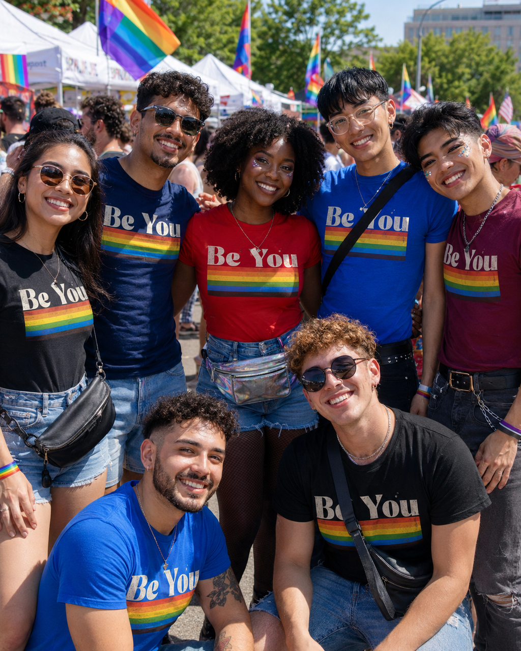 Be You | Rainbow Bisexual Merch LGBTQ Pride Shirt