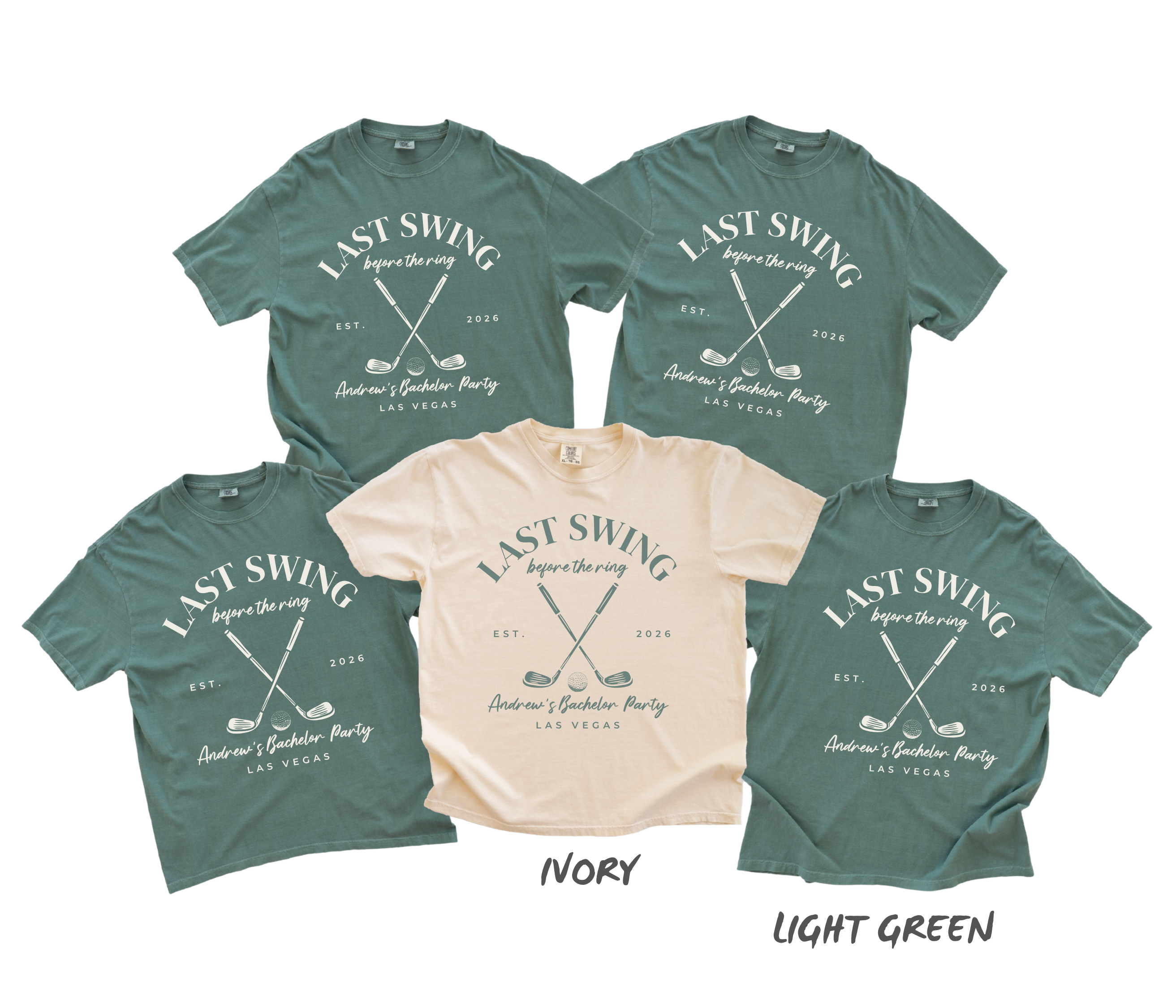 Golf Bachelor Party Shirt - Last Swing Before the Ring Groom Crew