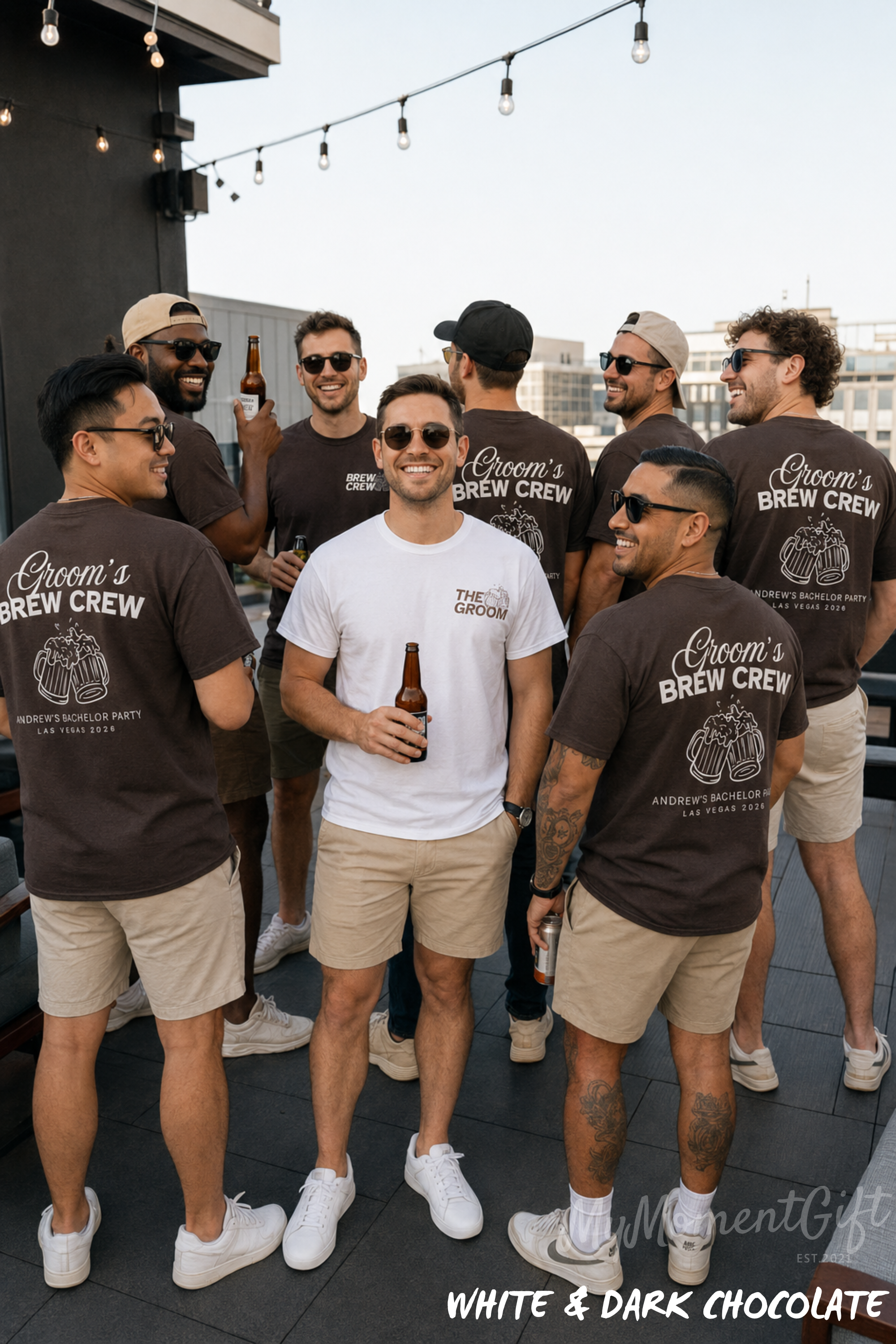 Personalized Groom’s Brew Crew Bachelor Party Shirts | Brews Before I Do Groom and Groomsmen Tees