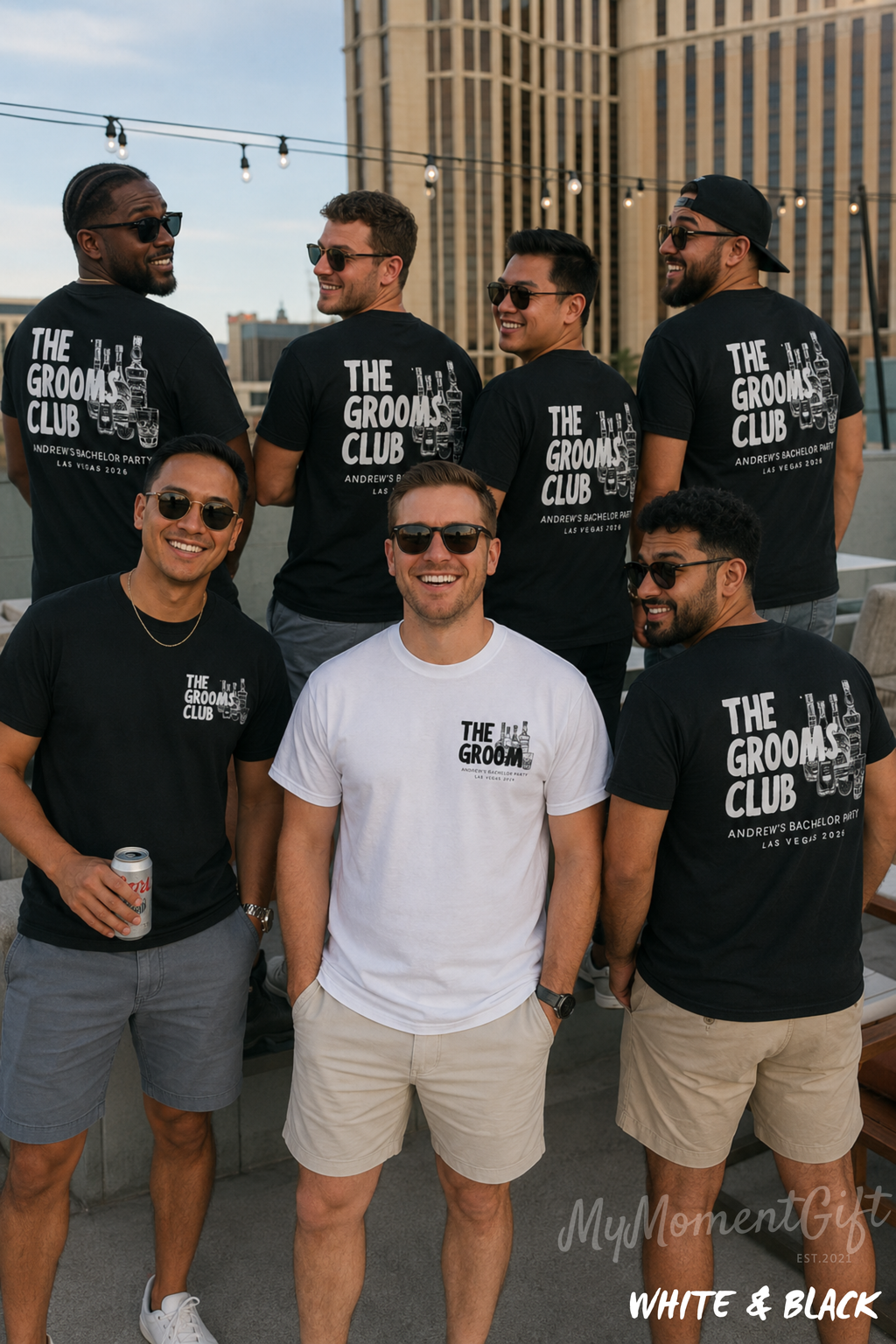 Personalized Groom and Groomsmen Shirts | The Grooms Club Bachelor Party Tees