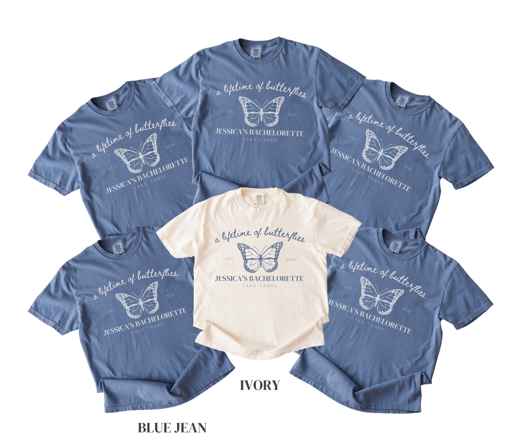 A Lifetime of Butterflies Bachelorette Shirt - Personalized Bride Crew