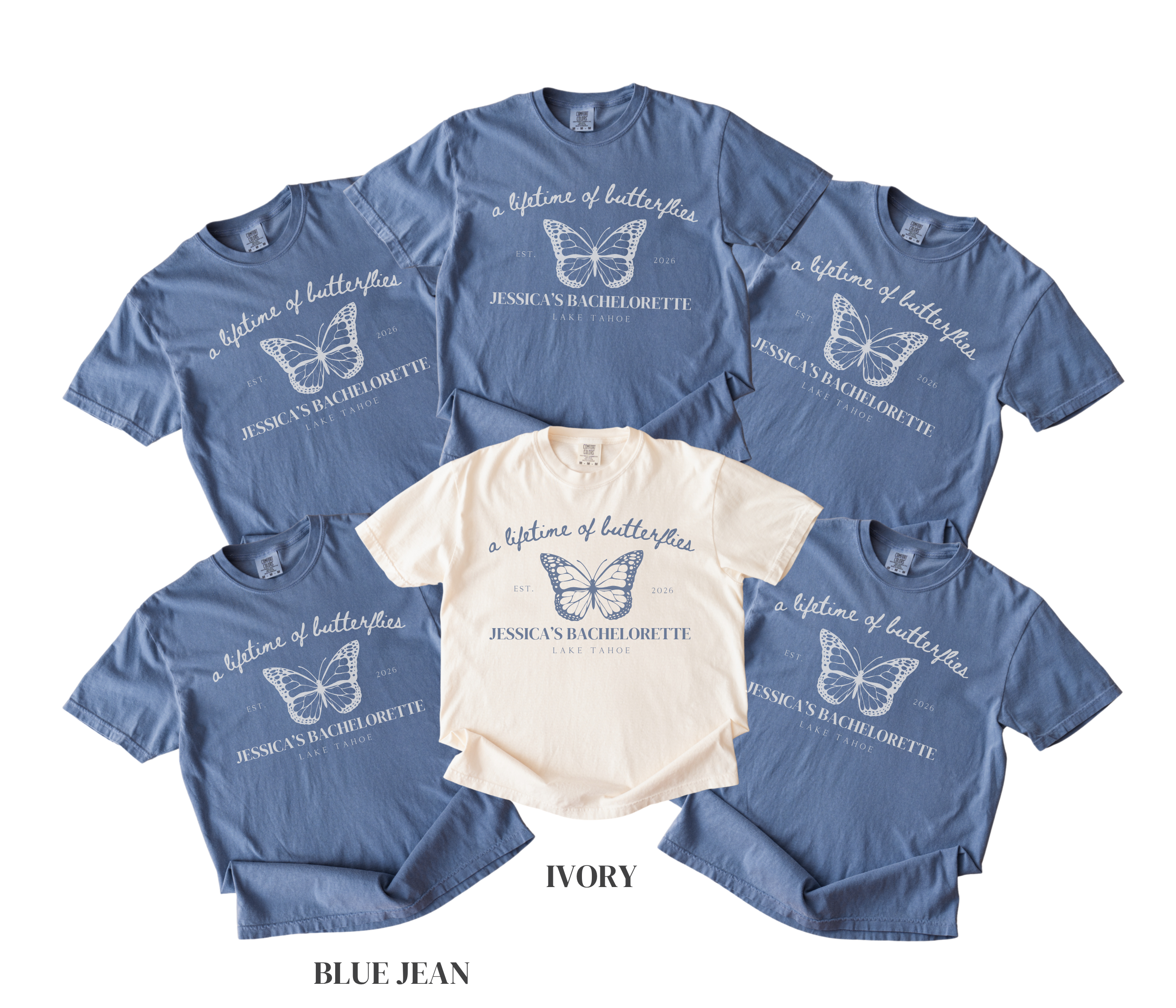 A Lifetime of Butterflies Bachelorette Shirt - Personalized Bride Crew