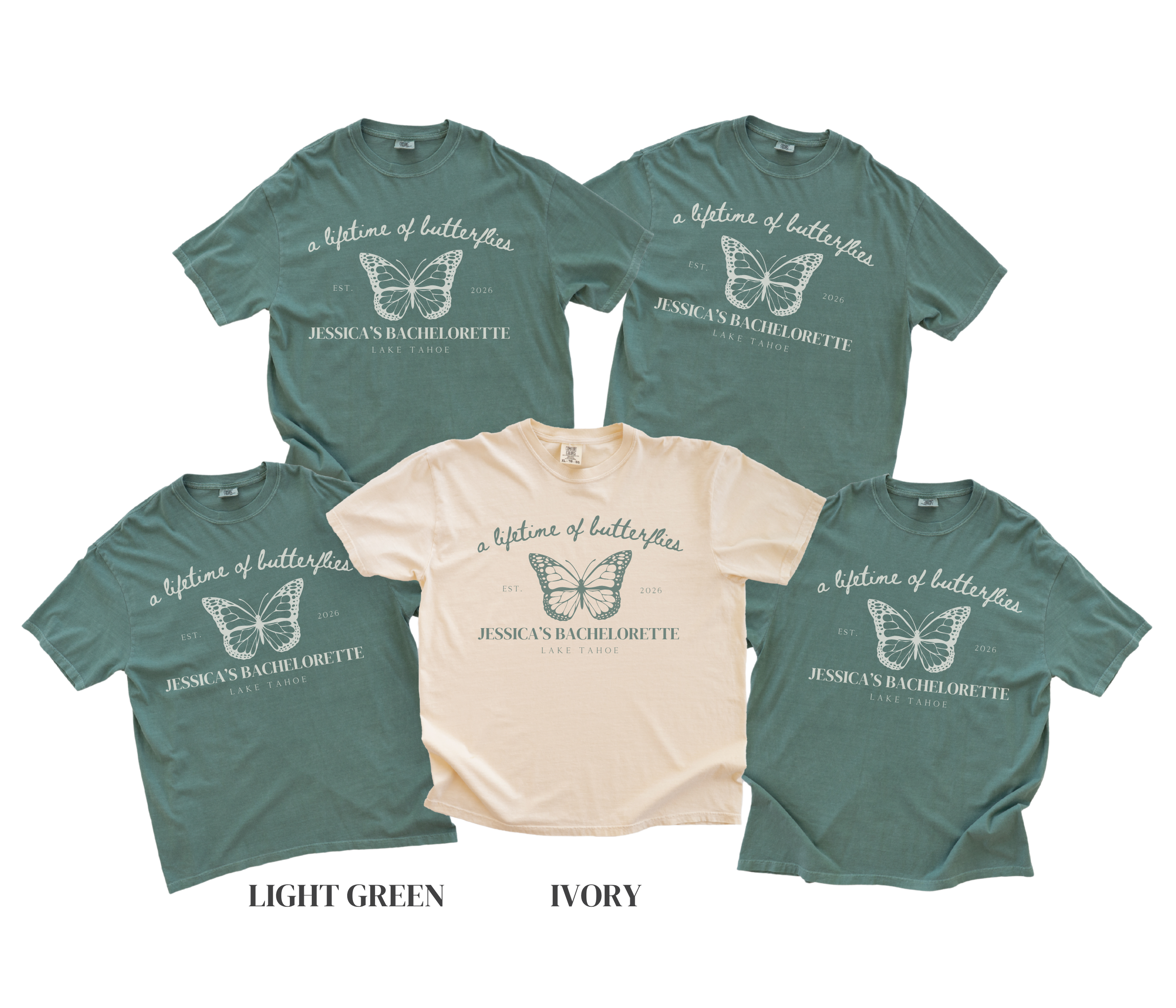 A Lifetime of Butterflies Bachelorette Shirt - Personalized Bride Crew