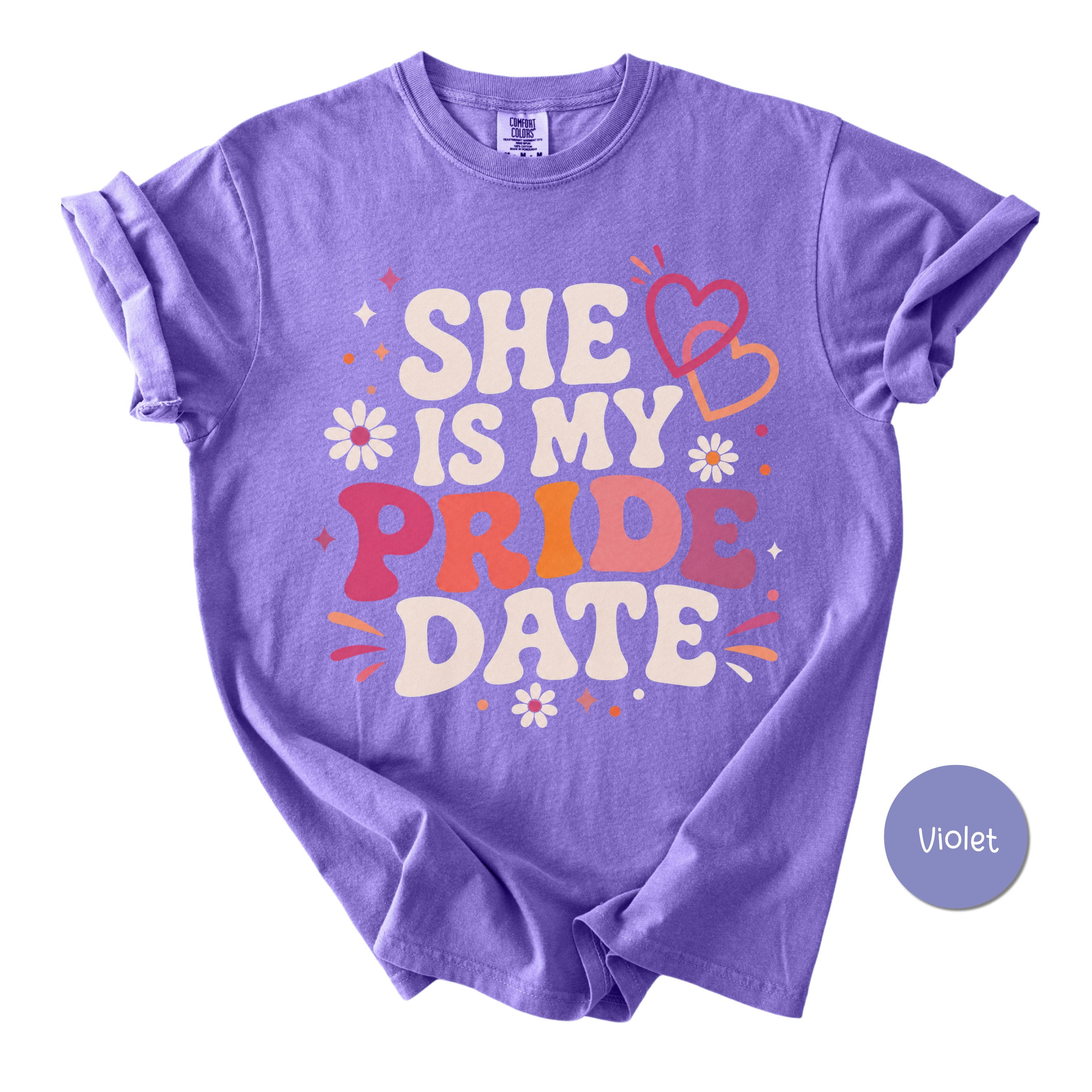 Lesbian Couple Shirt - She Is My Pride Date Matching Tee