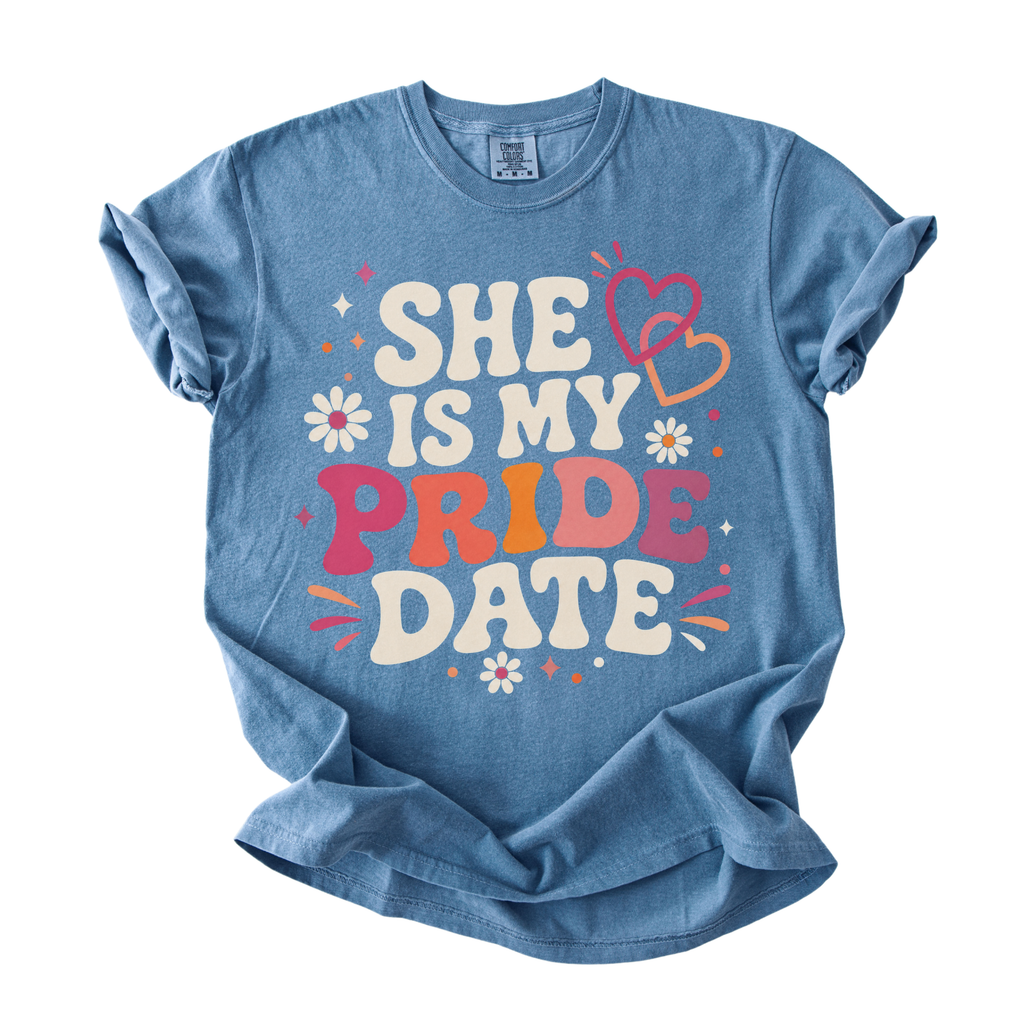 Lesbian Couple Shirt - She Is My Pride Date Matching Tee