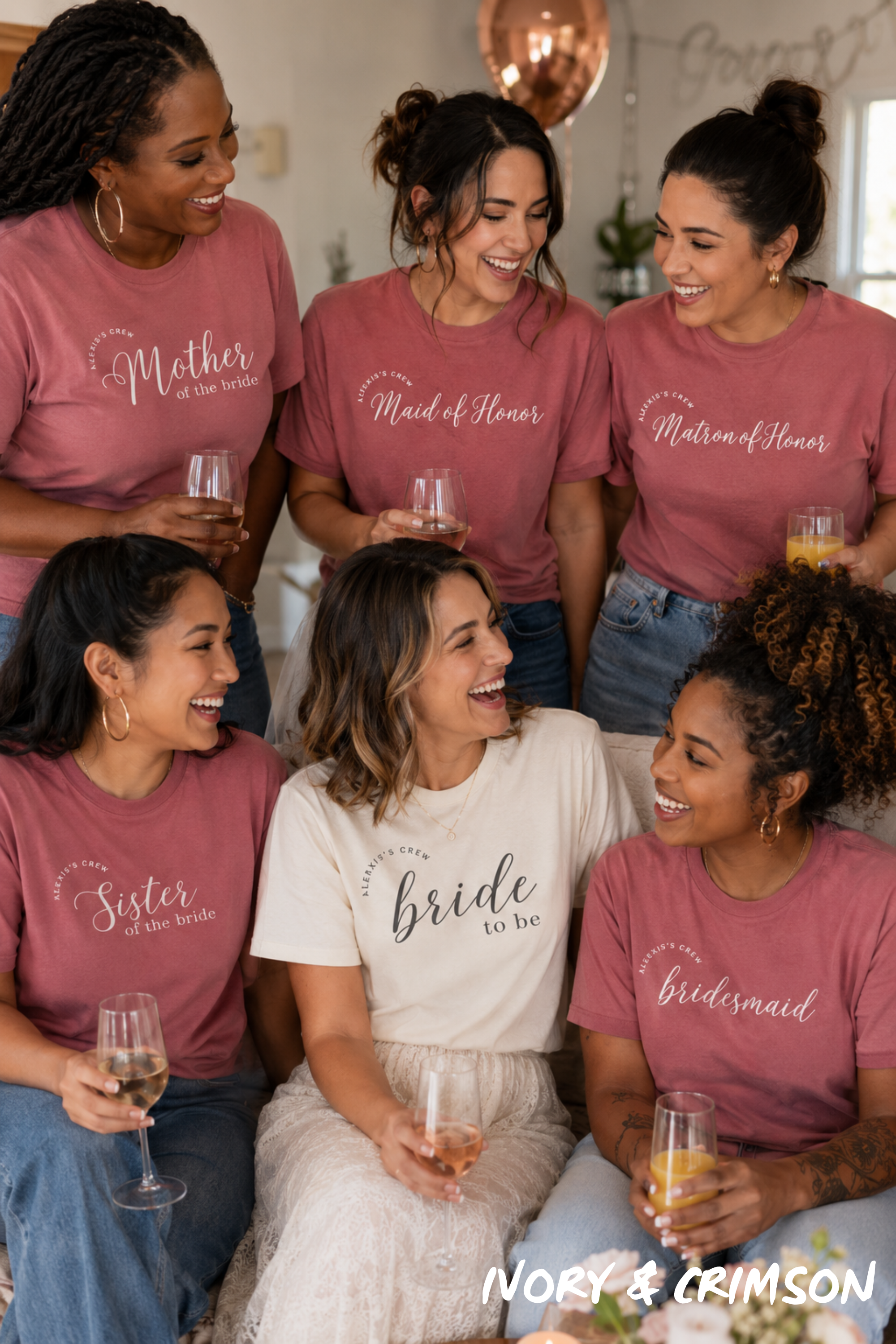 Custom Bachelorette Party Role Shirts for Bride & Wedding Crew