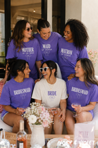 Matching Bride & Bridesmaid Shirts with Bow Design