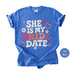 Lesbian Couple Shirt - She Is My Pride Date Matching Tee