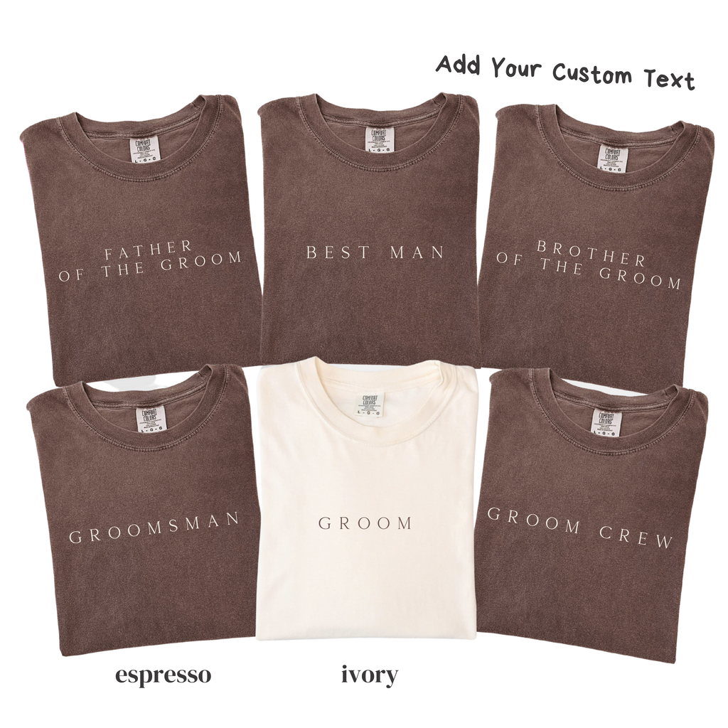Custom Groom Crew Shirt - Personalized Groomsmen Wedding Party Tee