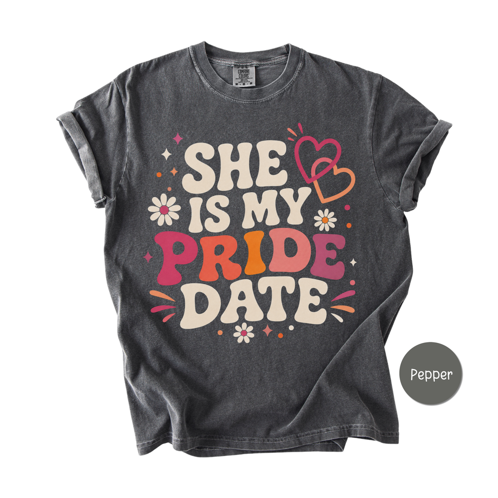 Lesbian Couple Shirt - She Is My Pride Date Matching Tee
