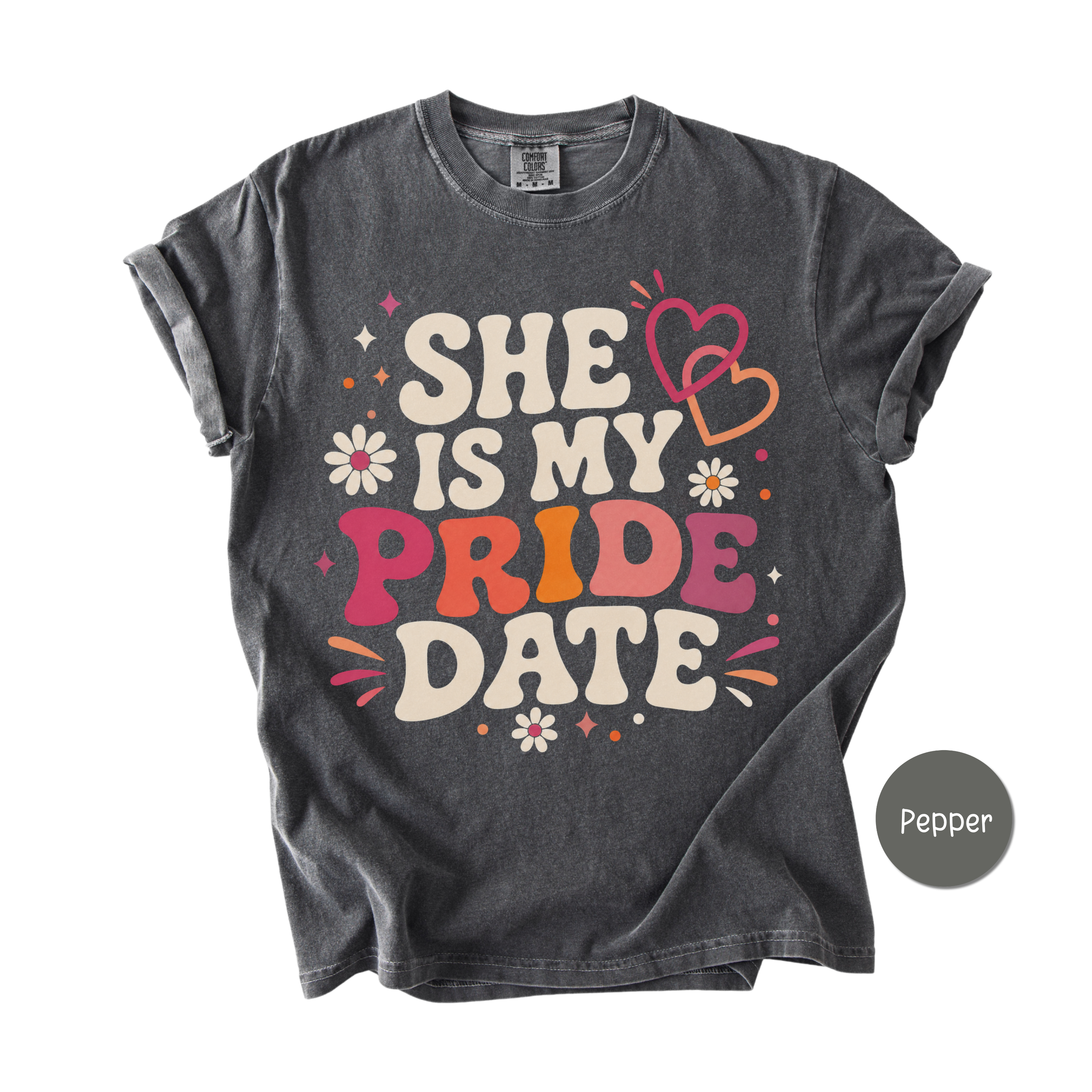 Lesbian Couple Shirt - She Is My Pride Date Matching Tee