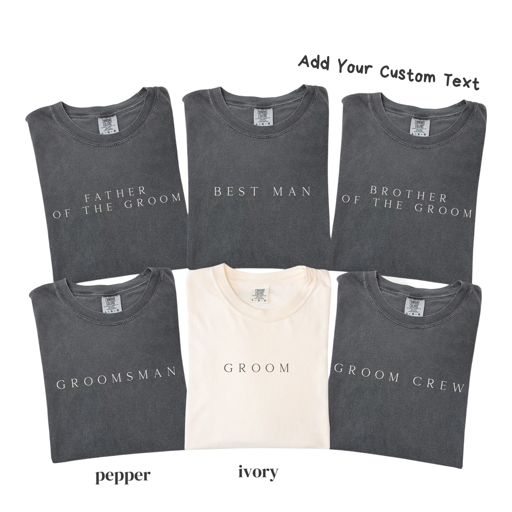 Custom Groom Crew Shirt - Personalized Groomsmen Wedding Party Tee