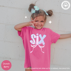 Six Birthday Girl Shirt With Ribbon, 6th Birthday Shirt, In My Six Era Birthday Tee