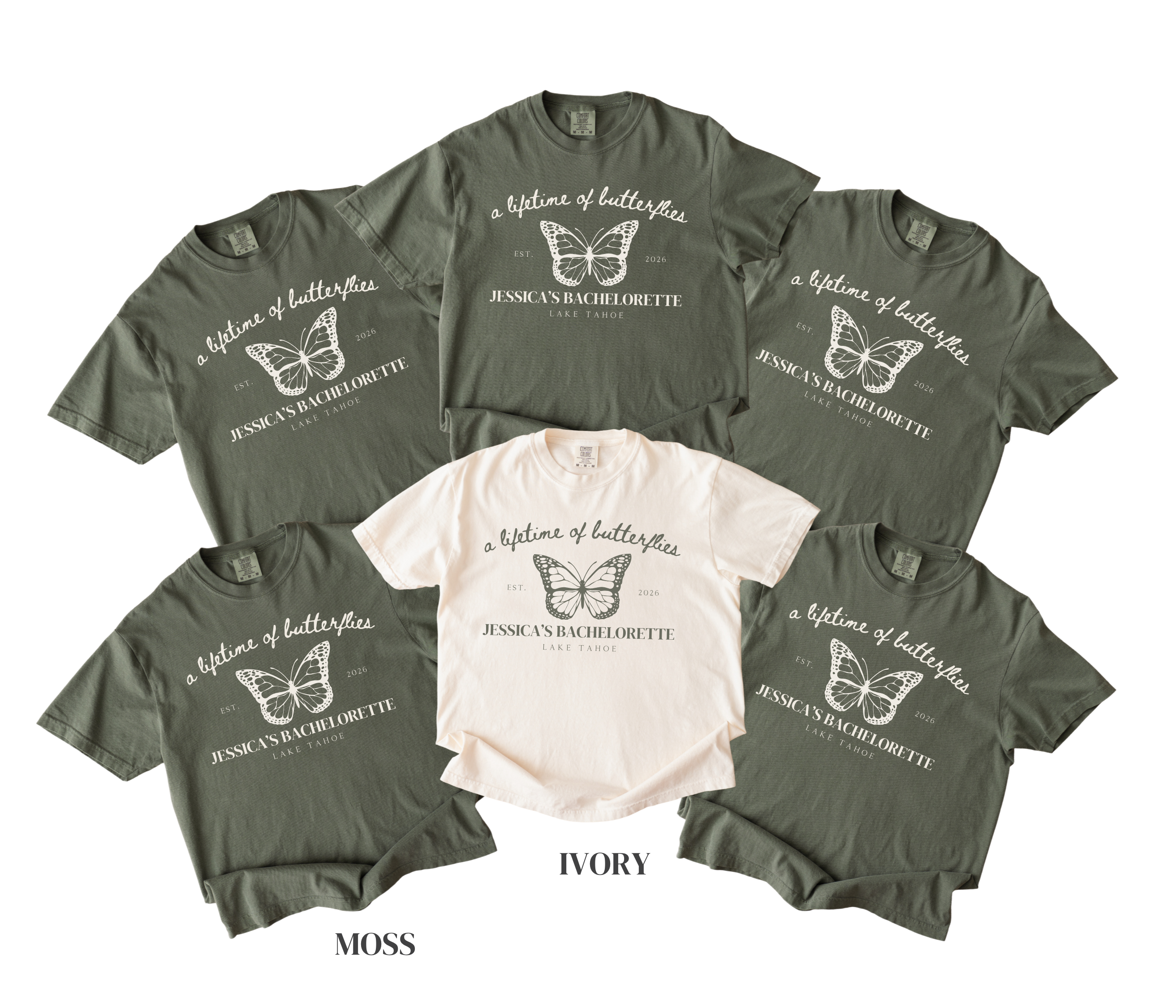 A Lifetime of Butterflies Bachelorette Shirt - Personalized Bride Crew
