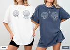 Minimal Seashell Bachelorette Tee for Bride Crew