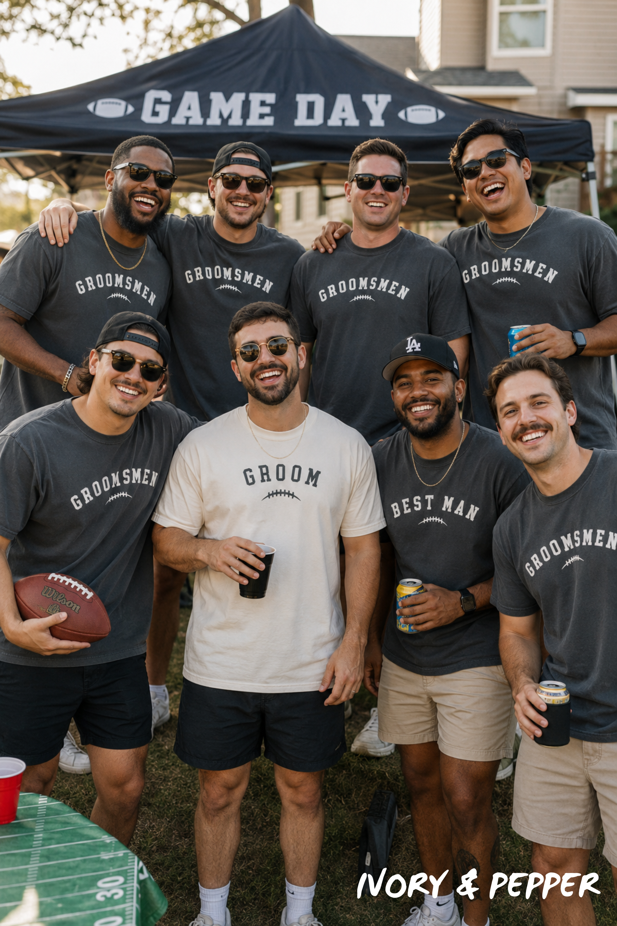 Football Bachelor Party Shirts for Groom, Best Man & Groomsmen