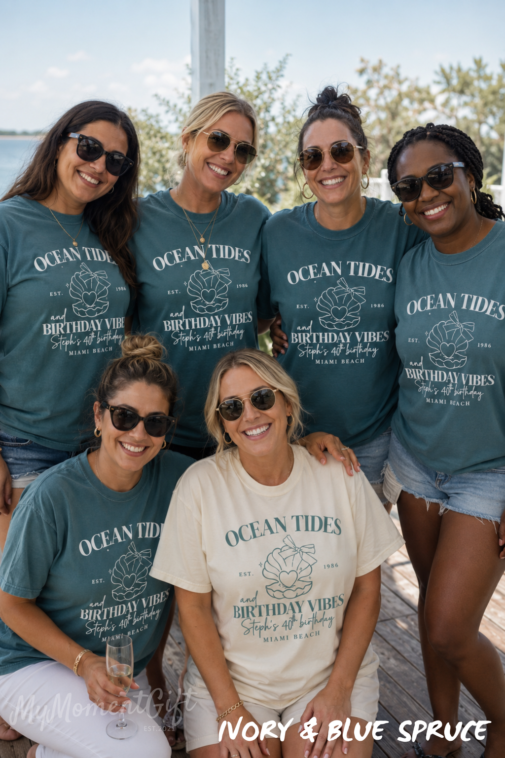 Ocean Tides Beach Birthday Girls Trip Shirts