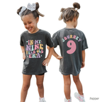 Retro In My Nine Year Old Era - Custom 9th Birthday Girl Shirt - Add Kid's Name