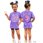 Retro In My Nine Year Old Era - Custom 9th Birthday Girl Shirt - Add Kid's Name