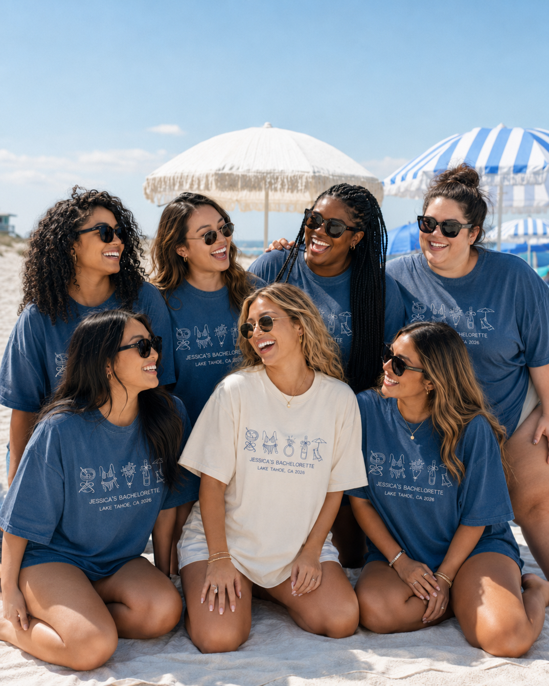 Beach Bachelorette Shirts - Bride Crew Wedding Weekend Tee