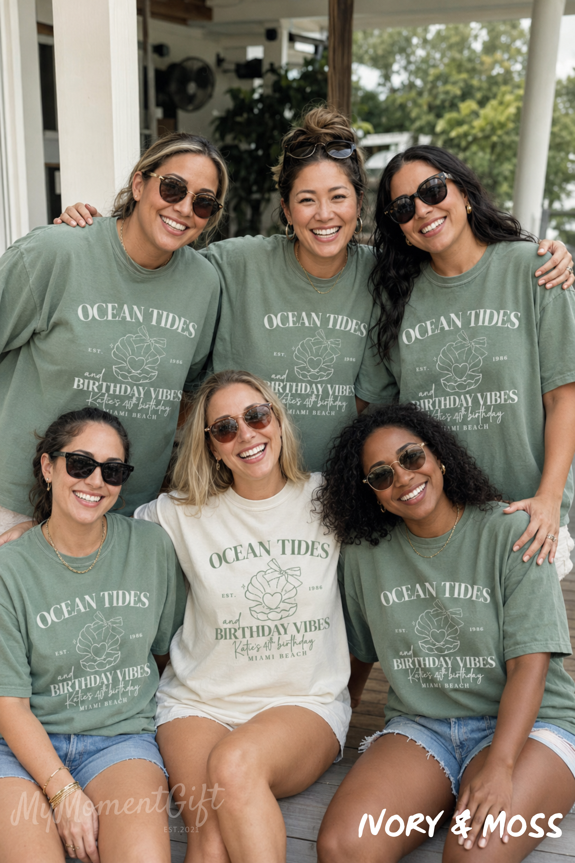 Ocean Tides Beach Birthday Girls Trip Shirts
