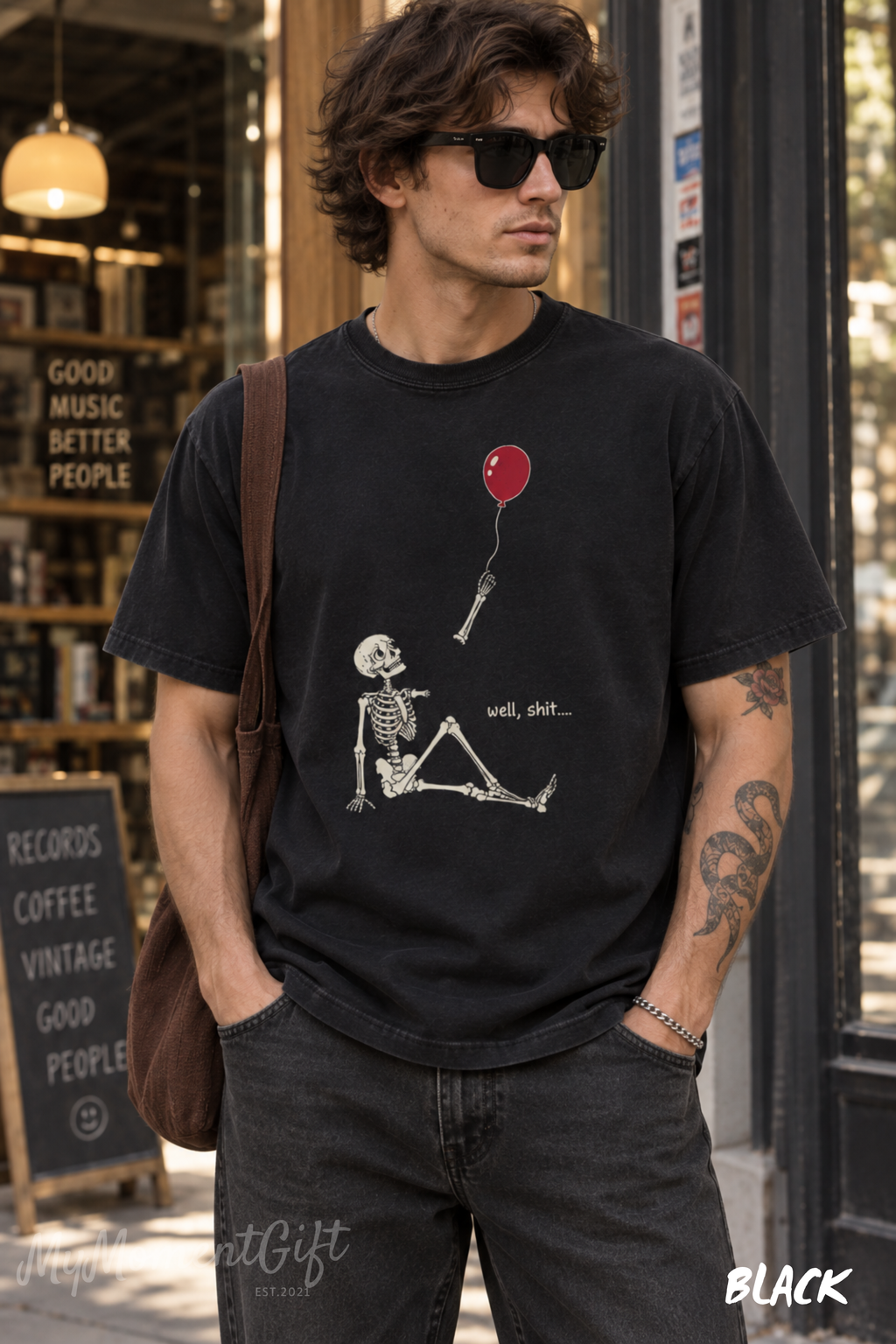 Well, Shit Skeleton Shirt – Funny Comfort Colors 1717 Graphic Tee