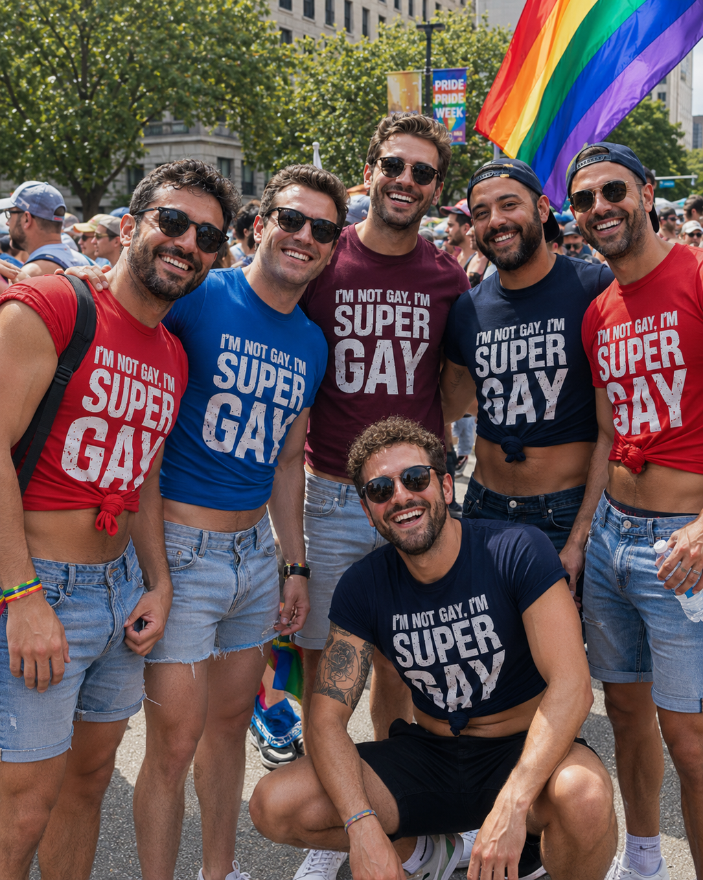 Funny LGBTQ Shirt - I'm not Gay. I'm Super Gay