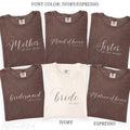 Custom Bachelorette Party Role Shirts for Bride & Wedding Crew