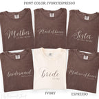 Custom Bachelorette Party Role Shirts for Bride & Wedding Crew