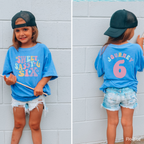 Retro Sweet Sassy Six - Custom 6th Birthday Girl Shirt - Add Kid's Name