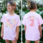 Retro Sweet Sassy Seven - Custom 7th Birthday Girl Shirt - Add Kid's Name
