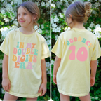 Retro In My Double Digits Era - Custom 10th Birthday Girl Shirt - Add Kid's Name