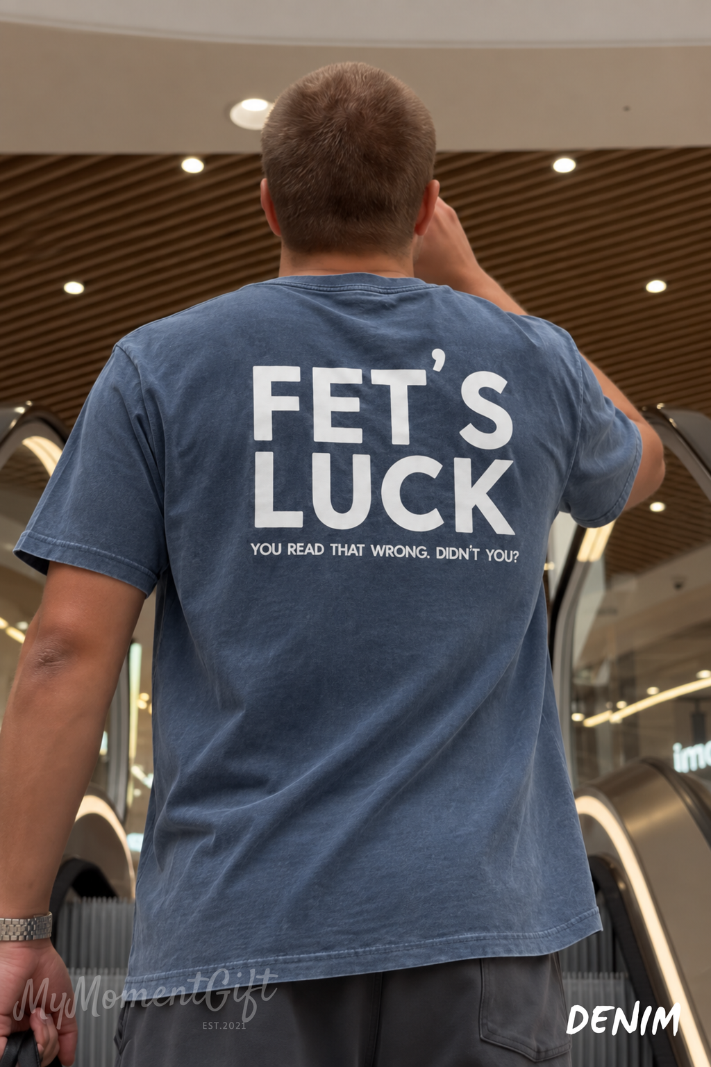 FET’S LUCK Shirt – Funny Back Print Comfort Colors 1717 Graphic Tee