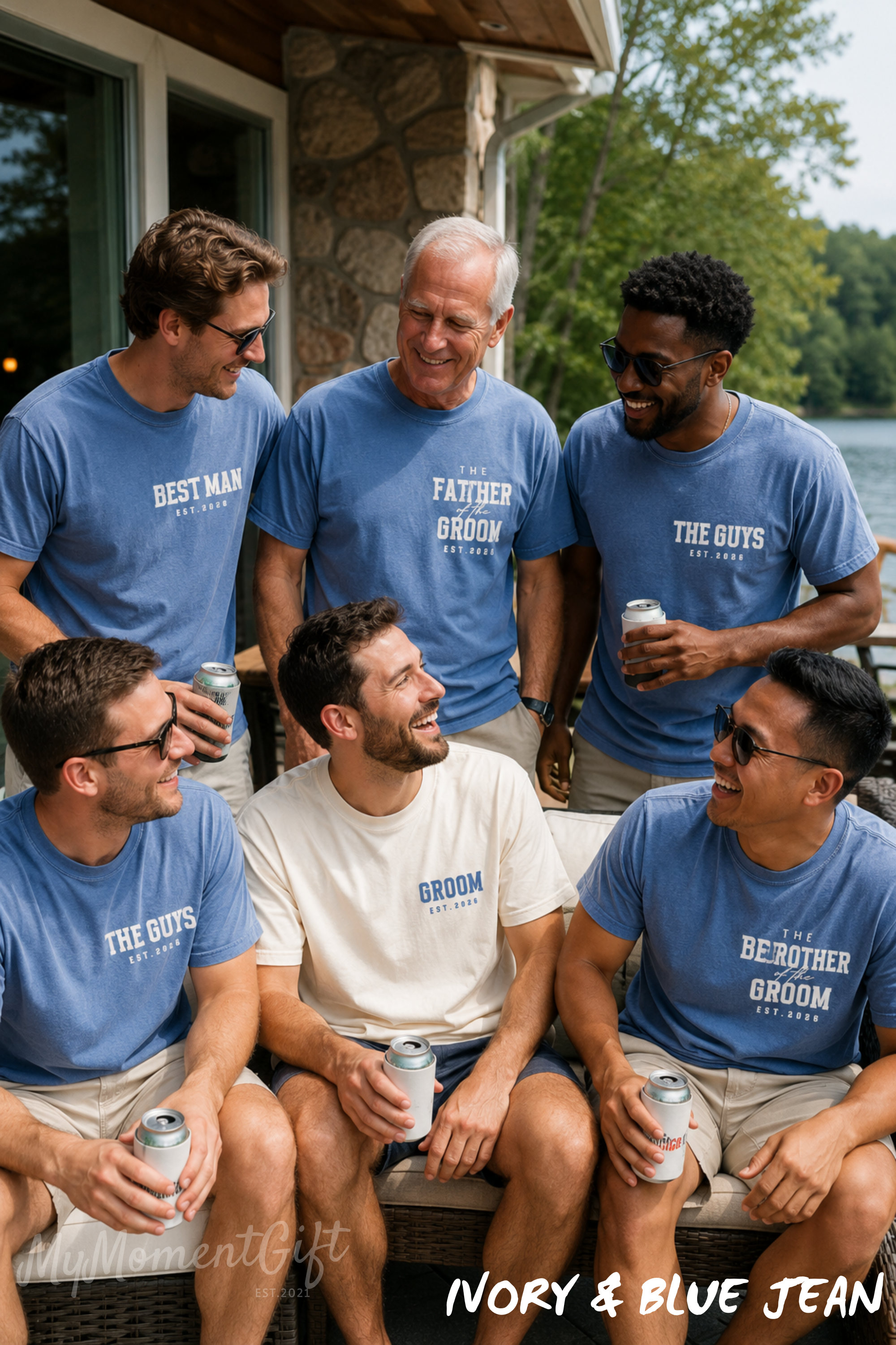 Matching Bachelor Party Shirts for Groom, Best Man & Family