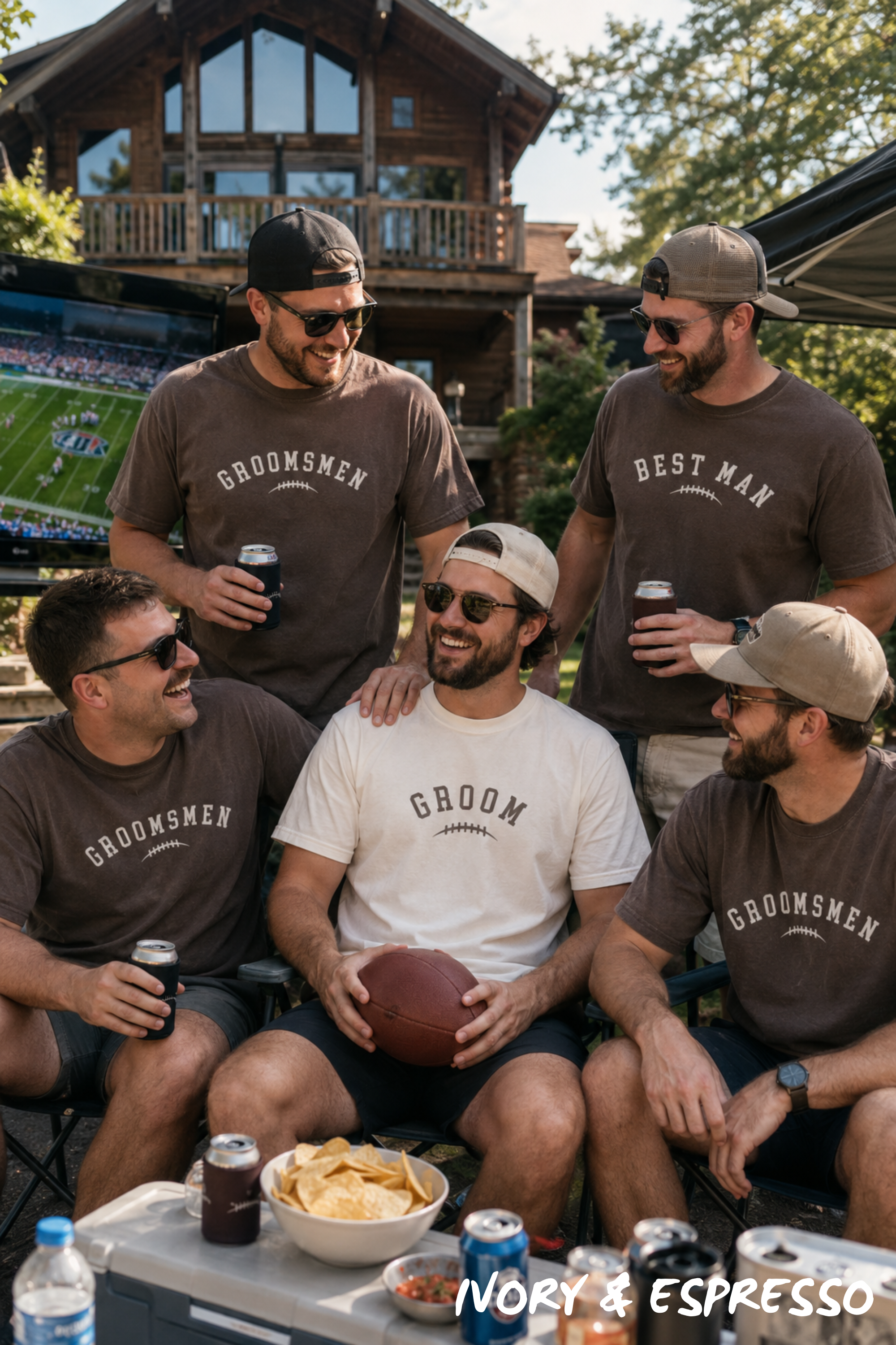 Football Bachelor Party Shirts for Groom, Best Man & Groomsmen