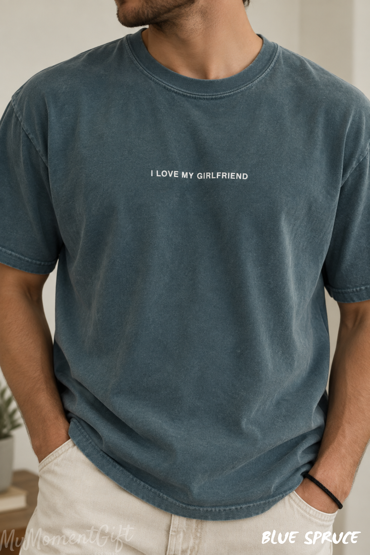 I Love My Girlfriend Shirt – Minimal Boyfriend Graphic Tee