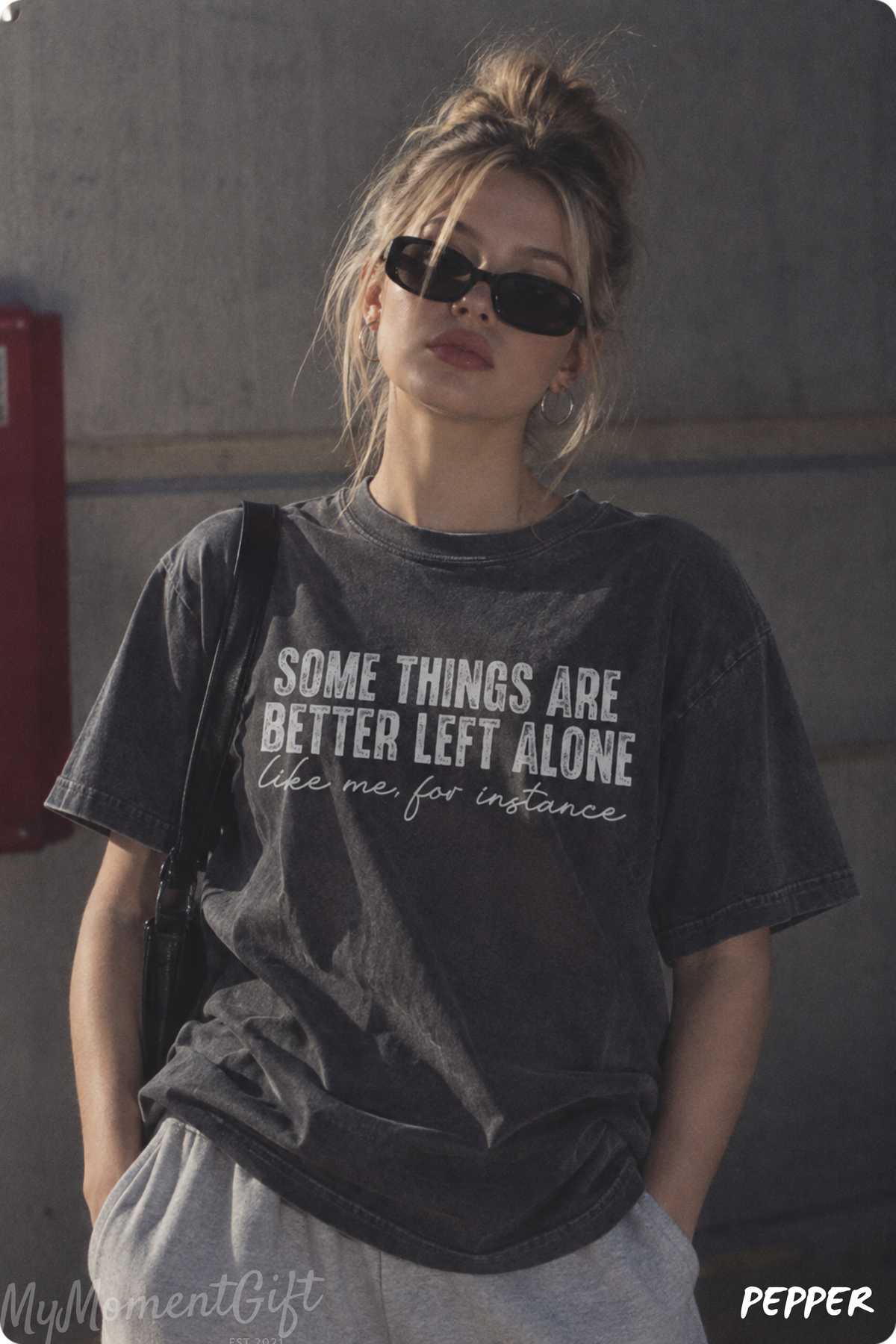 Some Things Are Better Left Alone Shirt – Funny Sarcastic Comfort Colors Tee