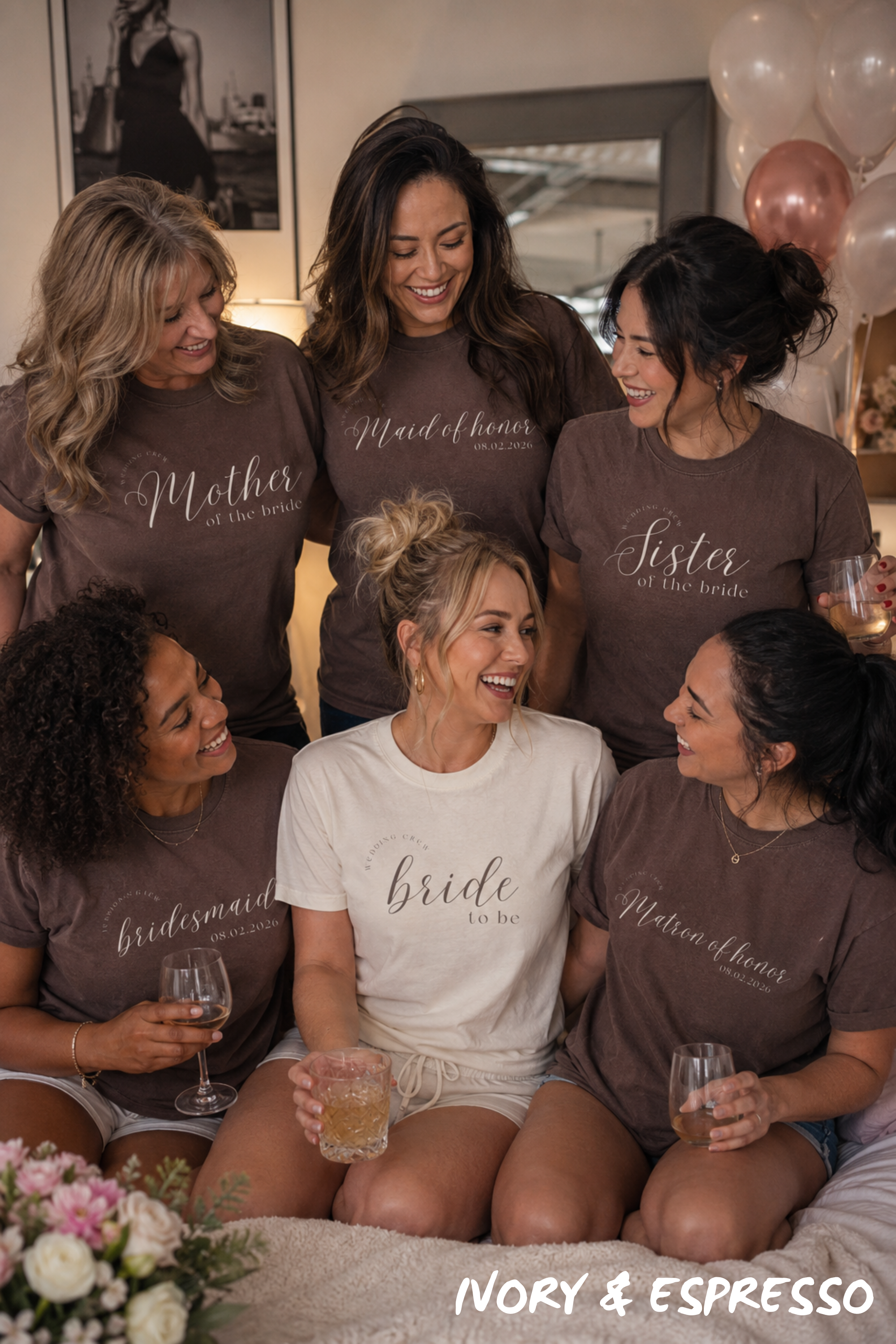 Custom Bachelorette Party Role Shirts for Bride & Wedding Crew