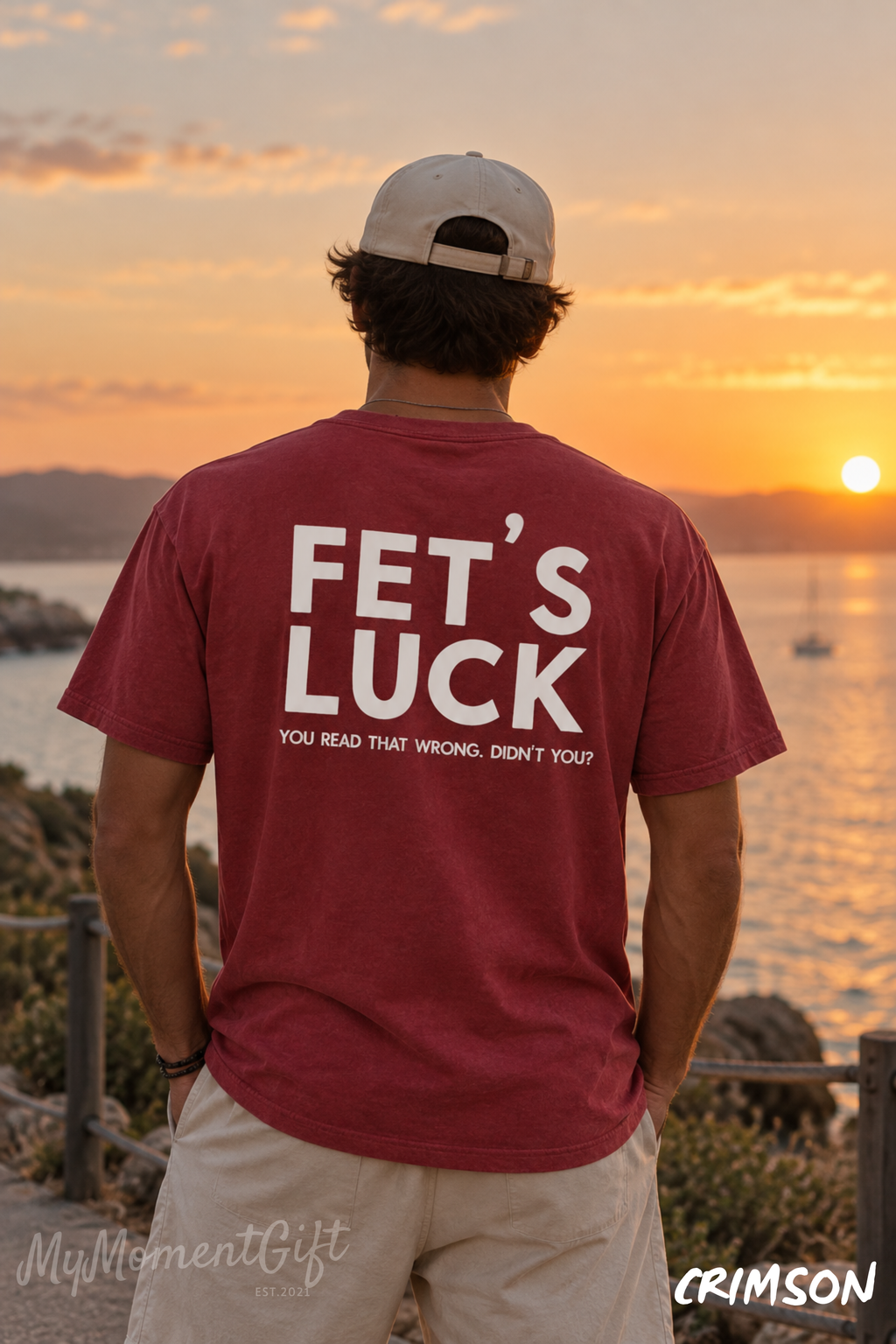 FET’S LUCK Shirt – Funny Back Print Comfort Colors 1717 Graphic Tee