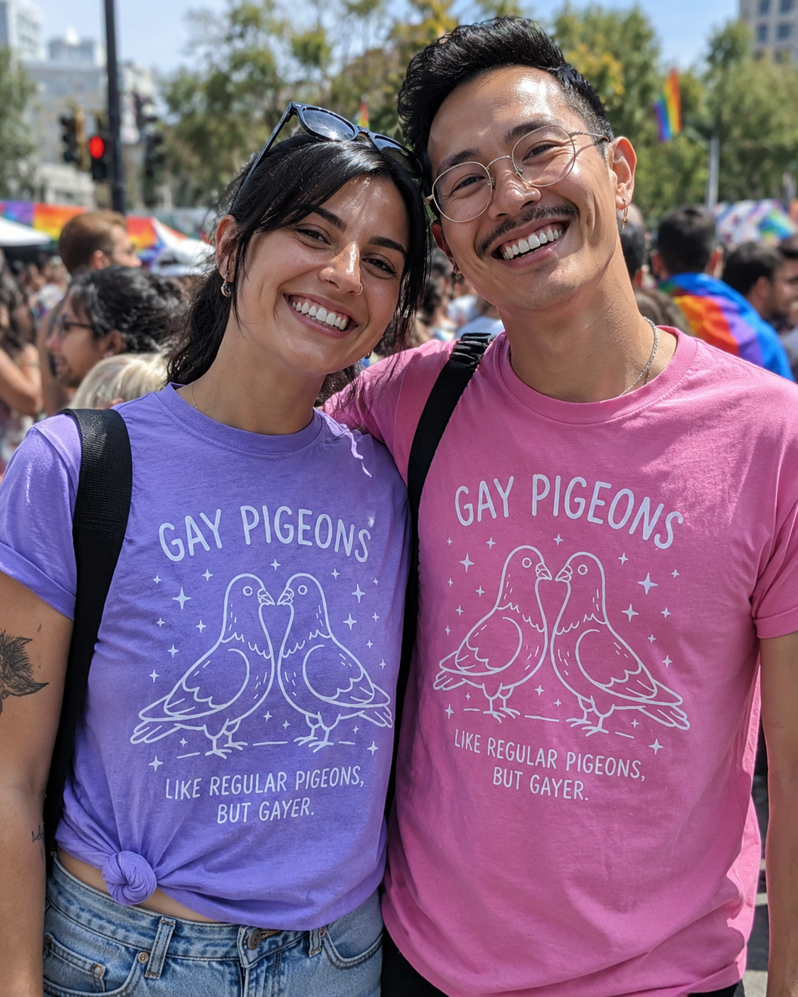 Gay Pigeons Shirt | Funny LGBTQ Pride Graphic Tee