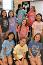 Personalized Sixth Grade Shirt for Girls | Hello 6th Grade Tee