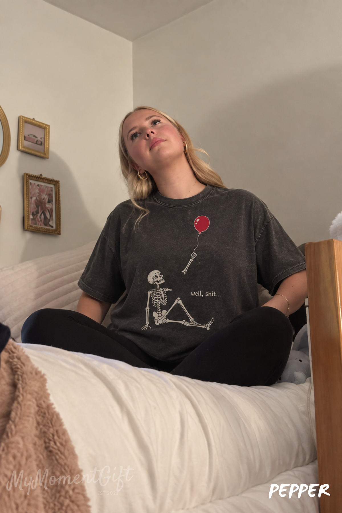 Well, Shit Skeleton Shirt – Funny Comfort Colors 1717 Graphic Tee