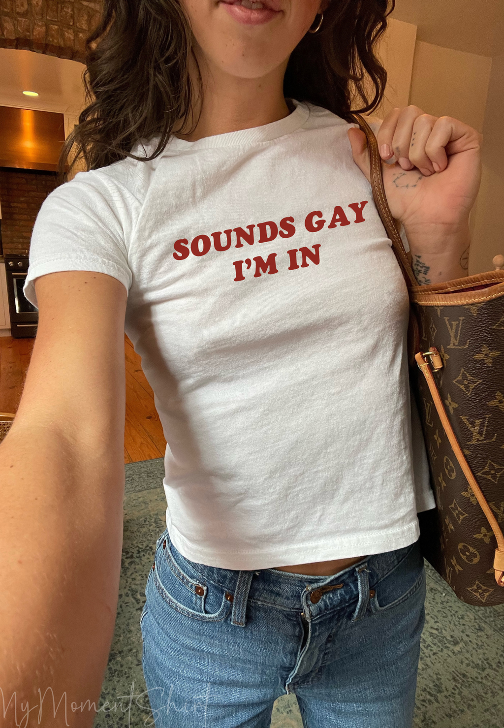 Sounds Gay I'm In Shirt | Pride LGBTQ Y2K Baby Tee