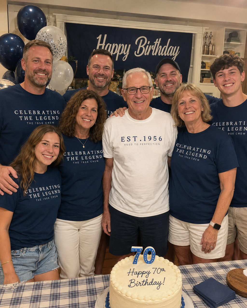 70th Birthday Shirts For Family | Matching Birthday Tee Shirt