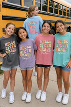 Personalized Sixth Grade Shirt for Girls | Hello 6th Grade Tee