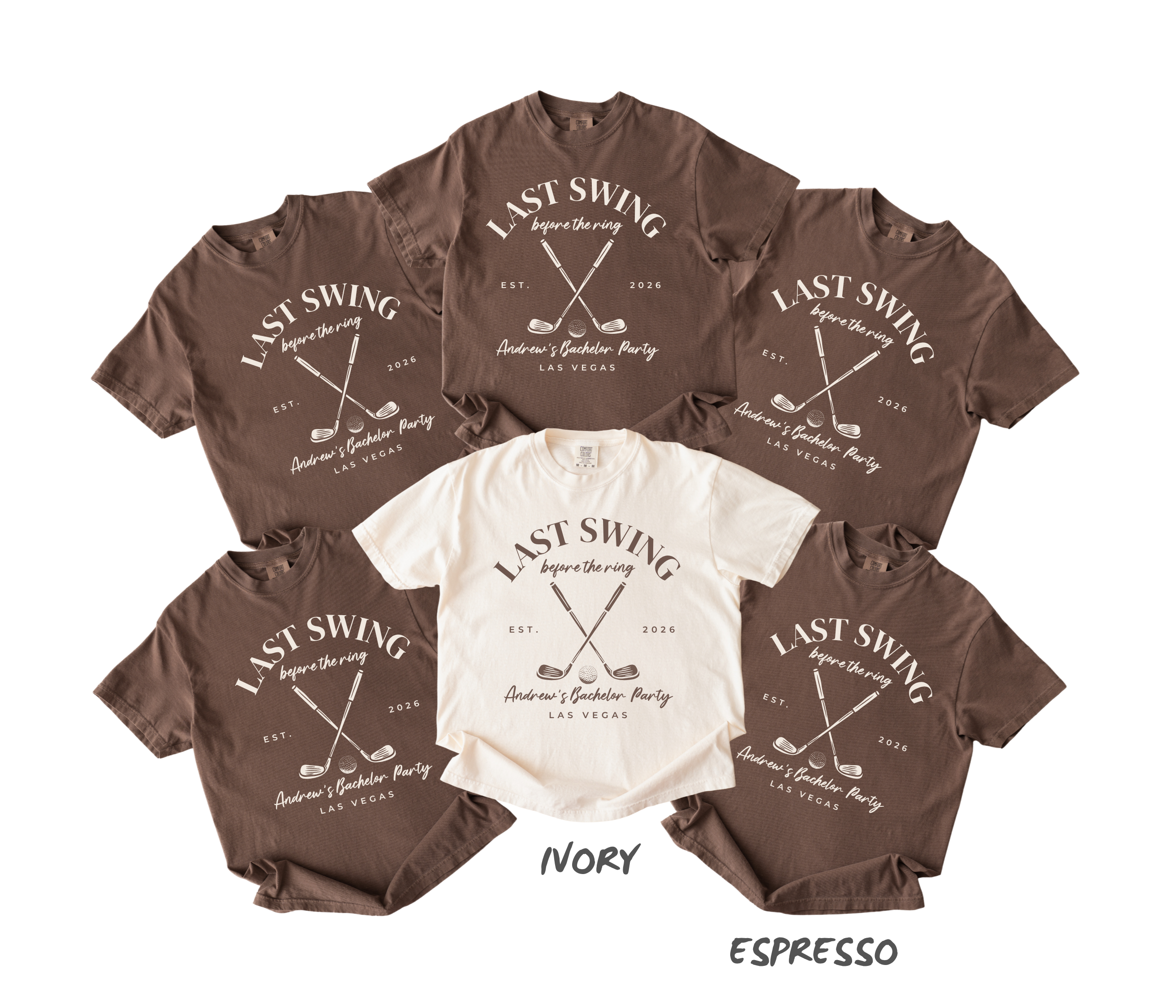Golf Bachelor Party Shirt - Last Swing Before the Ring Groom Crew