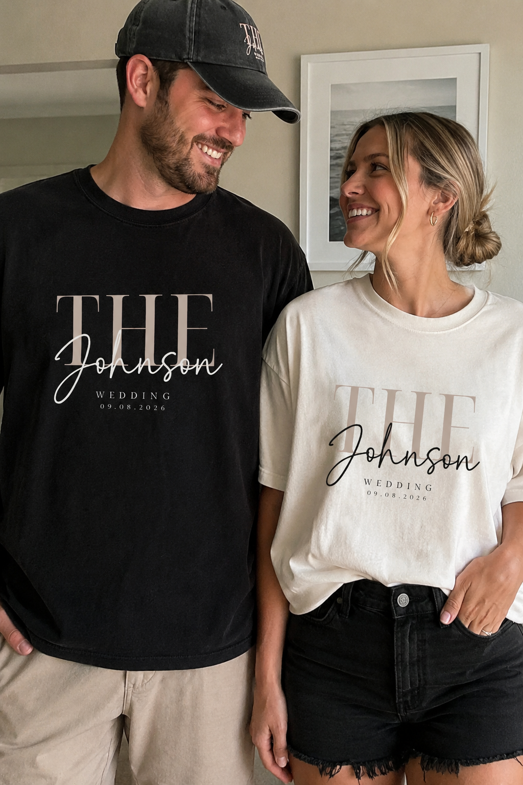 The + Family Name - Custom Wedding Crew Shirt