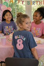 Retro In My Eight Year Old Era - Custom 8th Birthday Girl Shirt - Add Kid's Name
