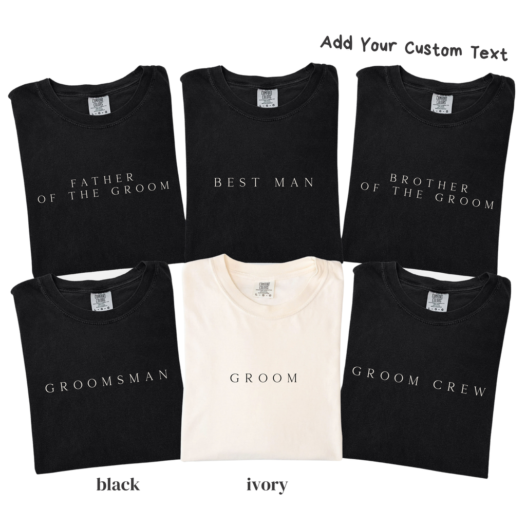 Custom Groom Crew Shirt - Personalized Groomsmen Wedding Party Tee